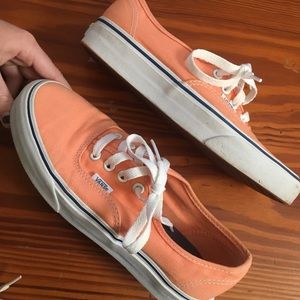 Peach colored vans size 7